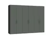 Drehtürenschrank JOIN IT- B ca. 303 cm., Schwarz, Glas, Graugrün
