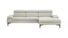 Ecksofa Felipa - 2,5-Sitzer mit Longchair rechts inkl. Kopfteil verstellbar, Stoff, Natur