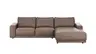 Ecksofa Balok - 2,5-Sitzer mit Longchair groß rechts, Leder, Dunkelbraun