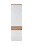 Garderobenschrank - B ca. 60 cm, Artisan Eiche Nachbildung, Weiß