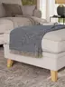 Hocker Mapleton - Stoff, Creme