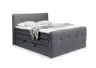 Boxspringbett HOLLIE- Liegefläche ca. 180x200 cm, Stoff, Grau