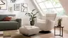 Sessel Lilaia - inkl. Dreh- und Wippfunktion, Stoff, Creme