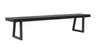 Holzbank Clifton - Breite ca. 200cm, Zerreiche massiv, smoked