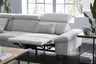 Ecksofa Felipa - Ecke links mit 2,5-Sitzer inkl. Relaxfunktion (motorisch) und Kopfteil verstellbar, Stoff, Natur
