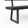 Holzbank Clifton - mit Rückenlehne, Breite ca. 220 cm, Zerreiche massiv, smoked
