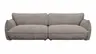 Sofa Fluffy - 4-Sitzer inkl. Rückenlehne verstellbar, Stoff, Taupe