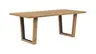 Esstisch Belfast - LB ca. 200x100 cm, Eiche massiv, mit Metalleinlage im Gestell