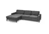 Ecksofa CALM MOVE 2.0 - Longchair links mit 2,5-Sitzer, Schlaffunktion, Feincord, Anthrazit