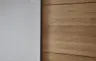 Schwebetürenschrank Lenoso -  B. ca. 260 cm, Eiche massiv, Glas, Champagner