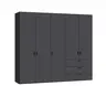 Drehtürenschrank JOIN IT- B ca. 252 cm, Schwarz, Anthrazit