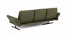 Ecksofa  Alexander - Longchair links mit 3-Sitzer inkl. Kopfstütze/Armlehne verstellbar, Leder, Olive