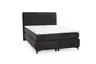 Boxspringbett- Ligefläche ca. 140x200 cm, Stoff, Schwarz