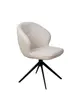 Stuhl MERRITH - drehbar, Stoff, Creme