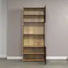 Vitrine - B ca. 80 cm, Anthrazit, Eiche Coast Evoke Nachbildung