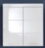 Hängeschrank - B ca. 73 cm, Weiß, Weiß Hochglanz