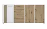 Sideboard FLORISS- Weiß, Eiche Dekor