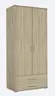 Drehtürenschrank- B ca. 85 cm, Eiche Dekor