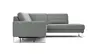 Ecksofa Anna - 2,5-Sitzer mit Ecke rechts, inkl. Relaxfunktion (motorisch), Stoff, Grau