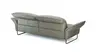 Sofa Victoria - 3-Sitzer inkl. Kopfstütze/Armlehne verstellbar, Leder, Grau
