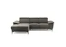 Ecksofa EZRA - Ecke links, 2-Sitzer inkl. Kopfteilverstellungen, Stoff, Braun