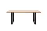 Esstisch - LB ca. 180x90 cm, Wildeiche massiv geölt, Schwarz