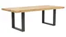 Esstisch Clifton - LB ca. 220x100 cm, Wildeiche massiv, Schwarz verfüllt