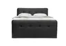 Boxspringbett HOLLIE- Liegefläche ca. 180x200 cm, Stoff, Anthrazit, Bonell, Inkl. Topper
