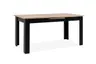 Esstisch - ausziehbar, LB ca. 160x80 cm, Artisan Eiche Nachbildung, Schwarz