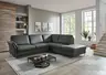 Ecksofa - 3-Sitzer mit Ecke rechts, Leder, Anthrazit