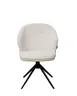 Stuhl MERRITH - drehbar, Stoff, Creme