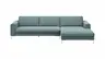 Ecksofa Solano - 2,5-Sitzer mit Longchair Rechts, Boucle, Seablue