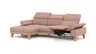 Ecksofa Hudson - Longchair links mit 2,5-Sitzer, inkl. Kopfteil/Armlehne verstellbar und Relaxfunktion (motorisch), Stoff, Kupfer