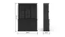 Buffetschrank Litchfield Metal - Graphit, Non-Antique / Metal, Black
