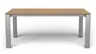 Esstisch 3400 - LB ca. 180x100 cm, ausziehbar, Asteiche massiv, 4-Fuss, Edelstahl