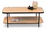 Couchtisch - LB ca. 120x64 cm, Artisan Eiche Nachbildung, Schwarz