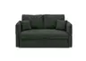 Sofa JORDEN - 2-Sitzer inkl. Schlaffunktion, verstellbaren Armlehnen, Stoff, Dunkelgrün