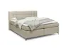 Boxspringbett HINDA- Liegefläche ca. 180x200 cm, Stoff, Cappuccino, Bonell, Inkl. Topper