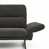 Ecksofa  Alexander - Longchair links mit 3-Sitzer inkl. Kopfstütze/Armlehne verstellbar, Stoff, Braungrün