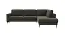 Ecksofa Oviedo - Ecke links mit 2,5-Sitzer, Stoff, Braungrün
