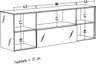 Lowboard - B ca. 181 cm, Weiß