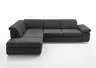 Ecksofa Artist von Megapol - Stoffbezug Anthrazit mit Doppelnaht