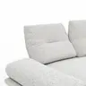 Ecksofa Lucero 2.0 - 2-Sitzer mit Longchair rechts inkl. Rückenlehne verstellbar, Stoff, Offwhite