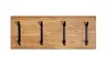 Wandgarderobe - B ca. 90 cm, Akazie, Schwarz