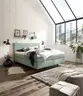 Boxspringbett EM Mirano - mit Matratze, Topper, Liegefläche ca. 180x200 cm, Stoff, Grün