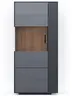 Vitrine Estana - Eiche massiv, Anthrazit