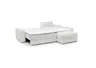 Ecksofa Jyte - 2-Sitzer mit Ecke rechts, Schlaffunktion mit Bettkasten, Stoff, Beige