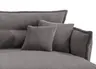 Ecksofa - 2-Sitzer, Ecke rechts, Armlehnen verstellbar, Stoff, Grau