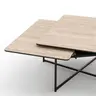 Couchtisch Cena - LB ca. 132x108 cm, Platten drehbar, Keramik, Travertin 