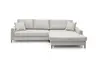 Ecksofa - 3-Sitzer mit Longchair rechts, Stoff, Creme